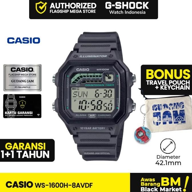 Grosir Casio General Ws-1600H-8Avdf Ws-1600H Ws-1600 Ws1600H Ws 1600H