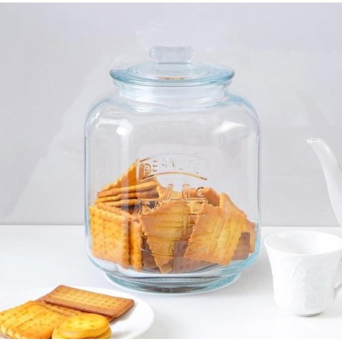 Toples Kaca Besar Kedap Udara Krishome Stoples Kaca Jumbo Vintage