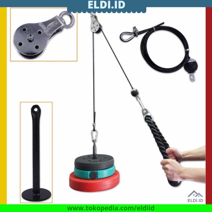 ALAT PULL DOWN KATROL OLAHRAGA PULLEY FITNESS GYM RUMAH LATIHAN OTOT KODE 306