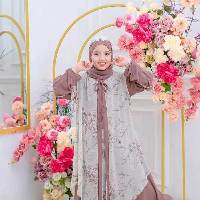 Promo Nadira Series 3 In 1 Set Gamis Raya Anak