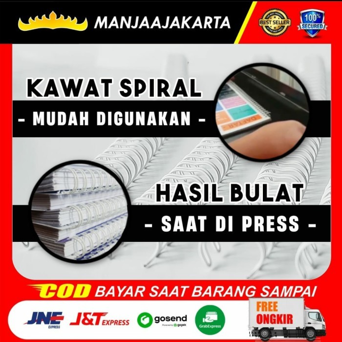 

RING KAWAT A4 1/4" PUTIH WIRE 3 : 1 - SPIRAL KAWAT KALENDER DINDING