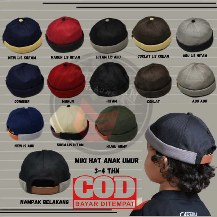Topi Peci Miki Hat Anak Peci Uas Laki Laki Usia 2-8 Tahun Termurah COD
