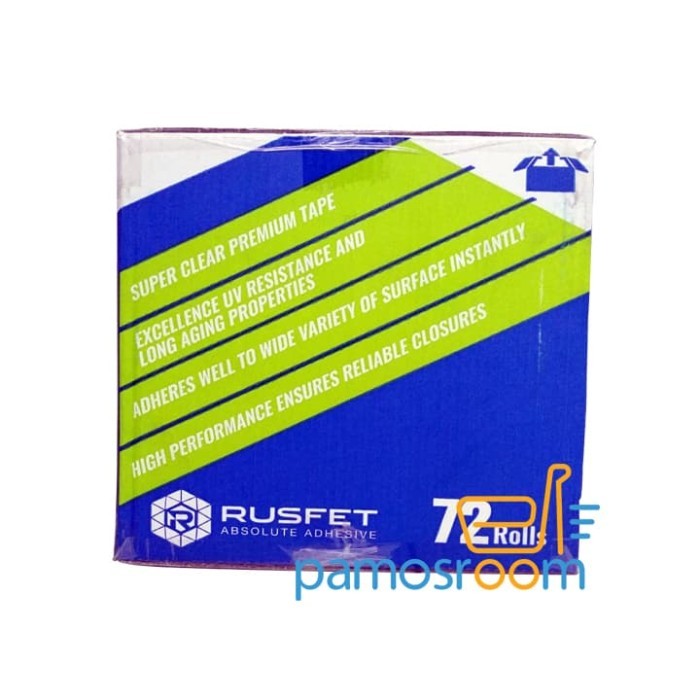 

LAKBAN/PLAKBAN RUSFET 90 YARD 2 INCH 50 MICRON KUALITAS DIATAS DAIMARU