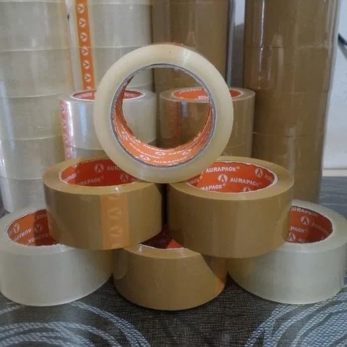 

LAKBAN BENING MERK AURAPACK ATAU LAKBAN COKLAT 48MM X 100YARDS