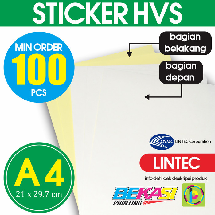 

KERTAS STIKER A4 PRINTABLE (BISA DI PRINT) - STICKER HVS LINTEC JAPAN
