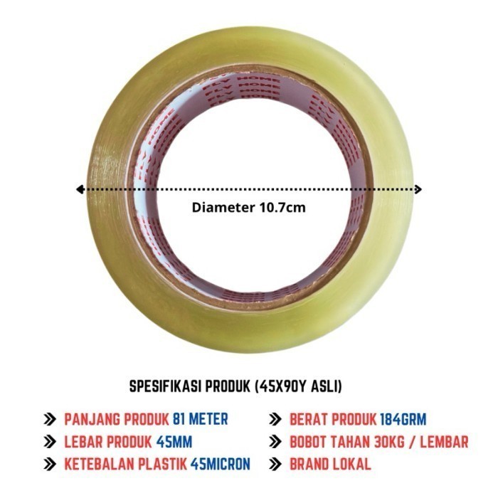 

LAKBAN BENING 1 DUS 90 YARD - HARGA GROSIR