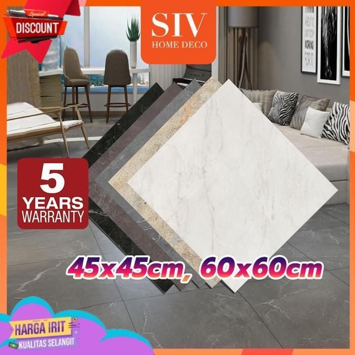 TRENDING SIV 1 DUS VINYL LANTAI MARBEL  (45X45 CM, 60X60CM ) STIKER LANTAI MARMER STIKER LANTAI KERA