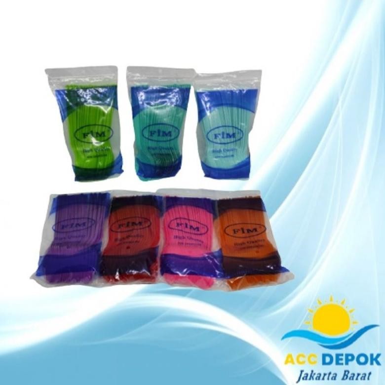 Bisa COD SENDOK PLASTIK PANJANG / SENDOK MAKAN MEREK FIM WARNA MERAH/HIJAU/UNGU/PINK/KUNING/TOSCA/OR