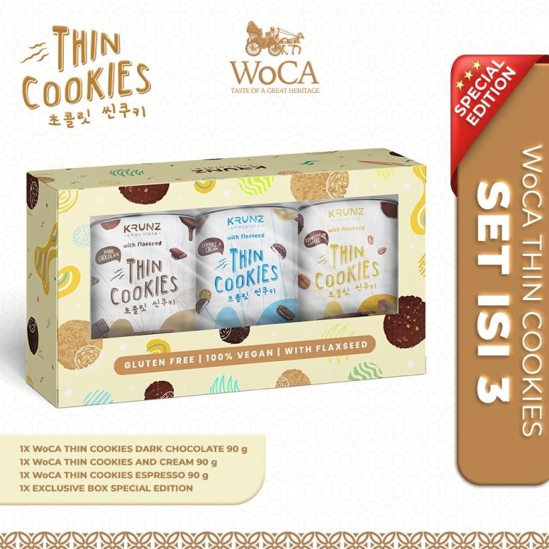 

XD27 WoCA Krunz Thin Cookies Paket Bundling 3 Varian Rasa Sale