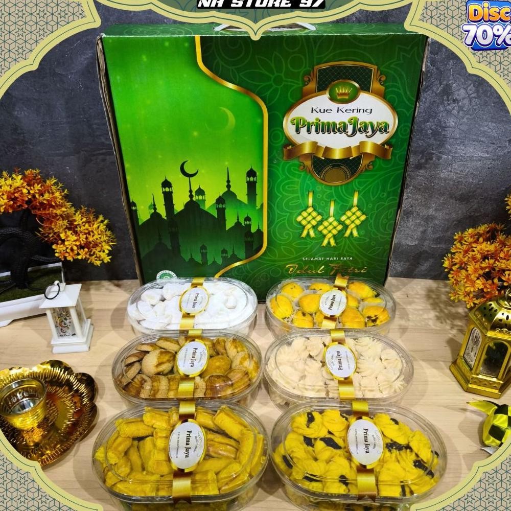 

gd-324 Paket Kue Kering Lebaran Isi 6 Toples Hampers Kue Kering Original