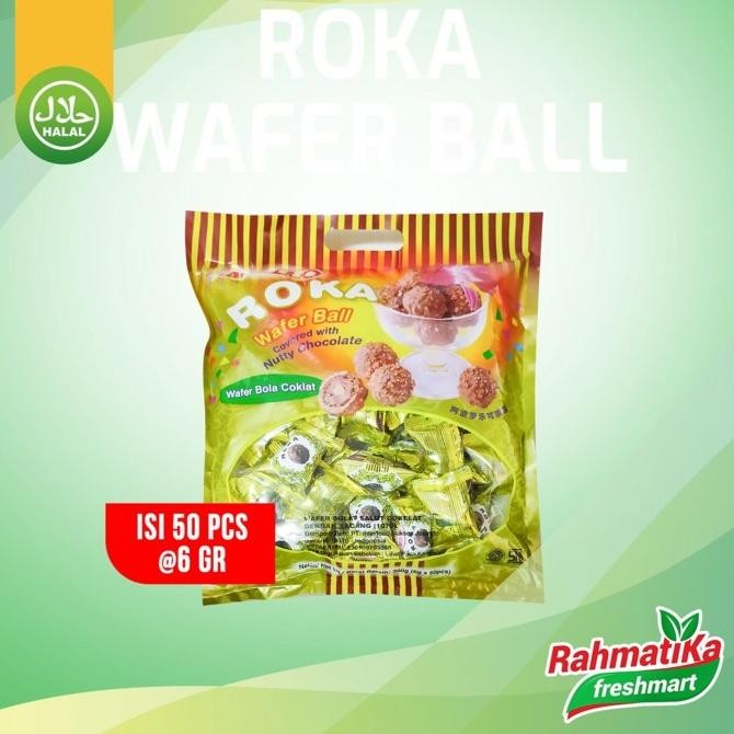

Best Sales Roka Wafer Ball Chocolate 300 Gram (Snack) Limited Edition