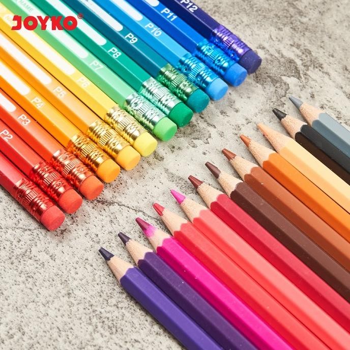 

Joyko Pensil Warna Dapat Dihapus Erasable Color Pencils Hexagonal Grip