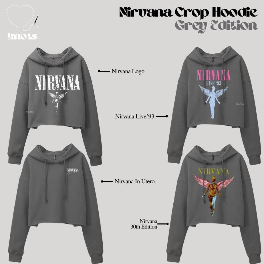 Nirvana Crop Hoodie (Grey Edition) -