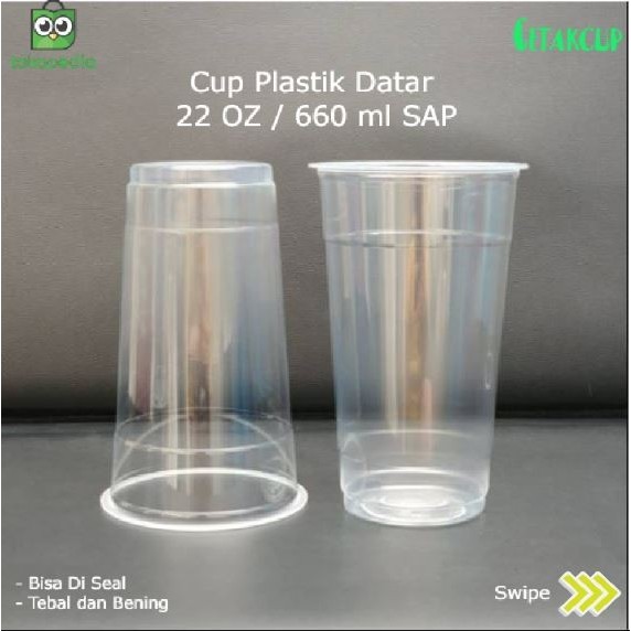 PROMO Gelas Plastik / Cup Plastik SAP 22 Oz 10 Gr Polos Tebal grosir