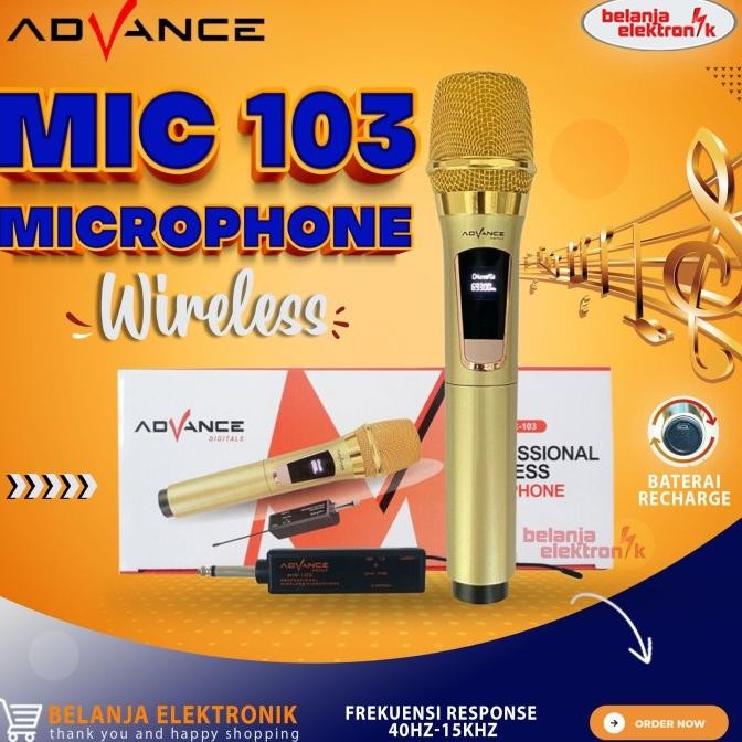 Mic Microphone Wireless Advance Mic 103 Original Dan Terpercaya