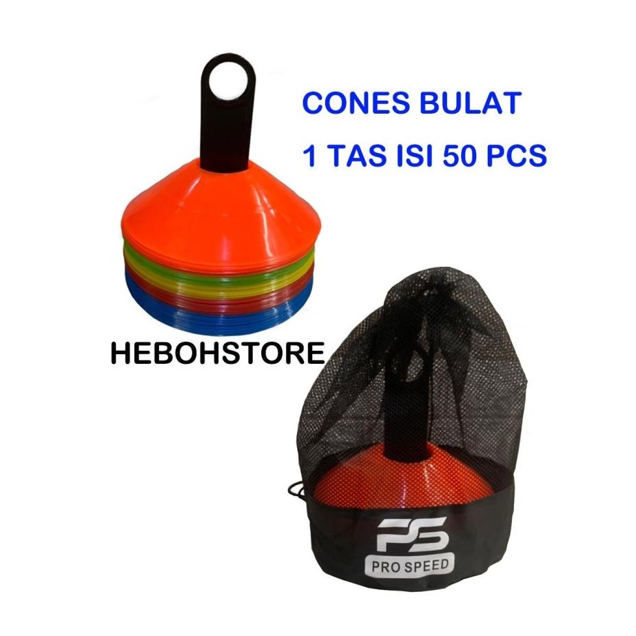 Terlaris CONE MANGKUK PRO SPEED ALAT OLAHRAGA LATIHAN KUN MANGKOK CONES MARKER SPORT SPEEDS ISI 50 B