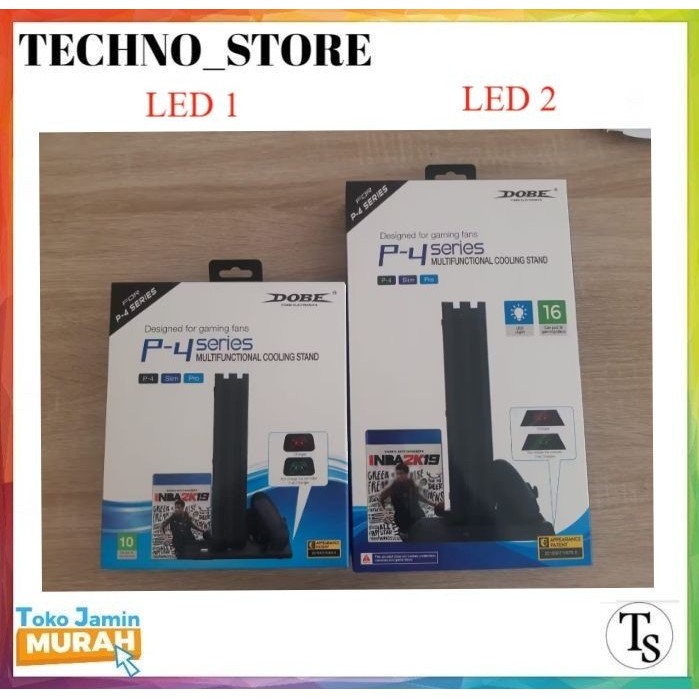 TERBARU Dobe Multifunctional Cooling Stand for PS4 Slim PS 4 Pro Kipas Pendingin PS4 Fat LED model