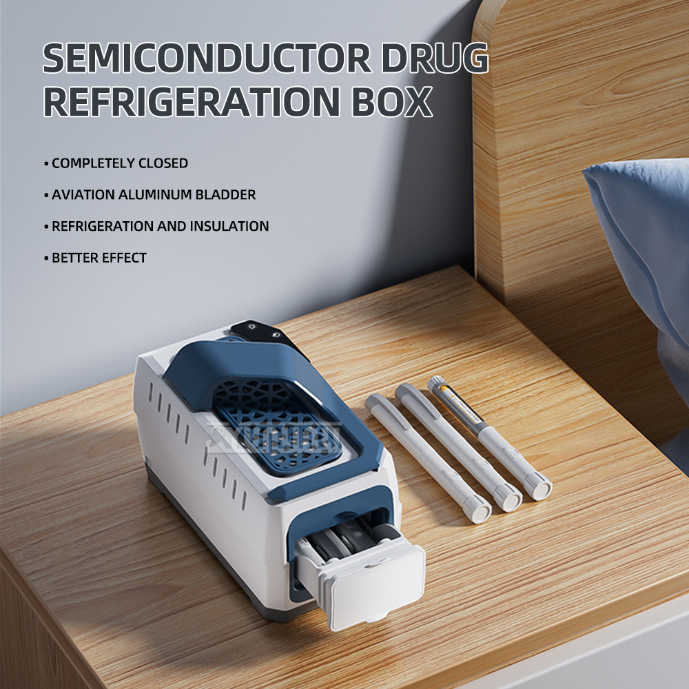 WUF Portable Large Capacity Cold Box Temperature Adjustable Insulin Refrigerator Mini-Fridge Cooler