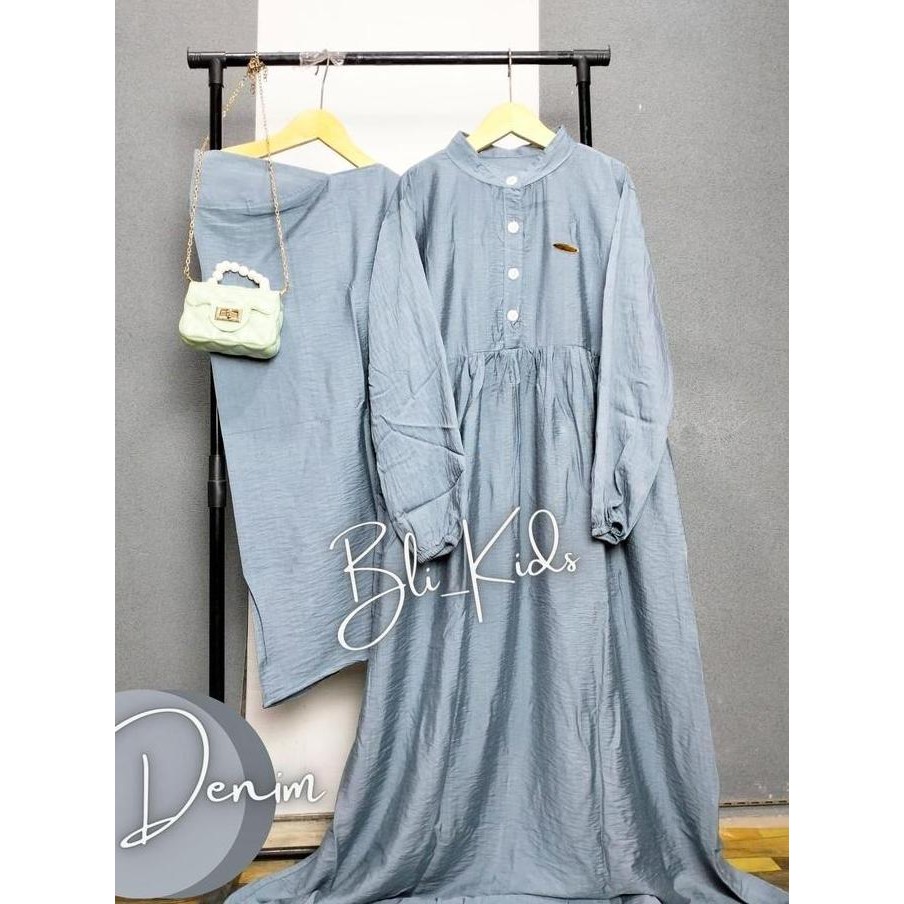 Terlaris Gamis Anak Remaja Perempuan Usia 14-18 Tahun Bahan Polo Linen Model Polos Pakaian Muslim An