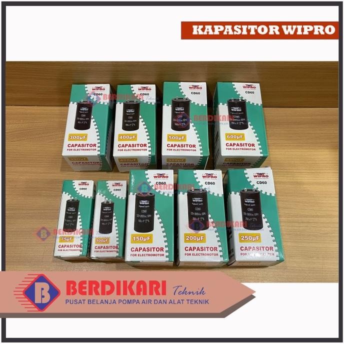 =====] Capasitor Kapasitor Dinamo Starting 220-265Vac 50Hz Wipro CD60 WIPRO