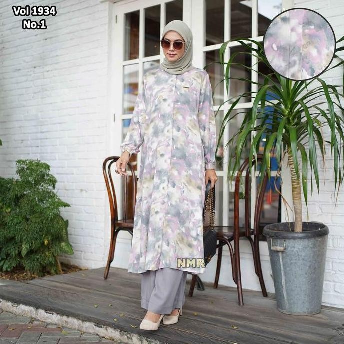 BEST SELLER NMR SETELAN KULOT TUNIK RAYON VIESTA VOL 1934-1