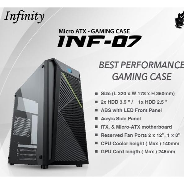 [Goodbest] Paket Casing PC Gaming +PSU +FAN RGB / Chasis Case PC Komputer