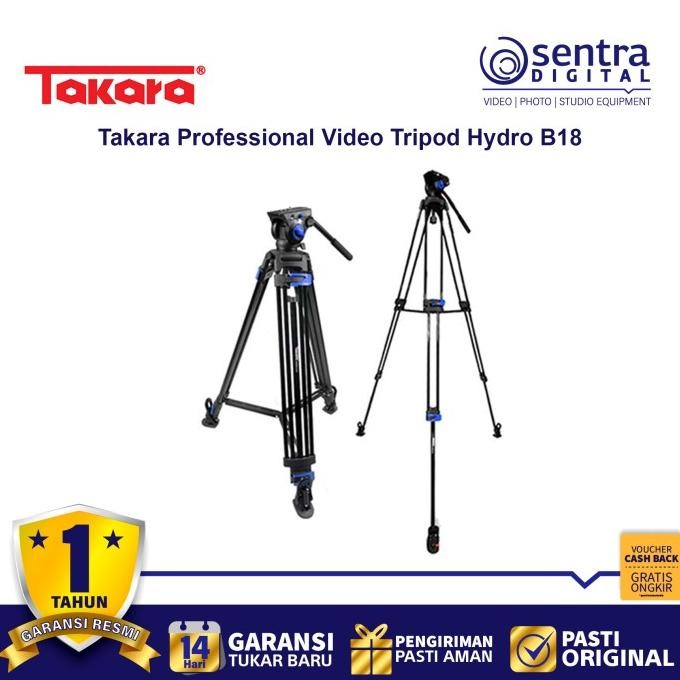 Takara Hydro B18 Tripod Profesional Fluid Head New Stok