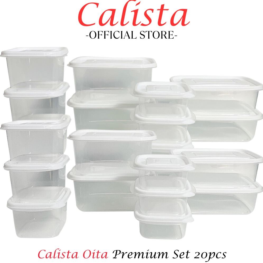 Kekinian [ Calista ] Toples Plastik Bening Calista Melati Premium Set Food Container Prep Kontainer 