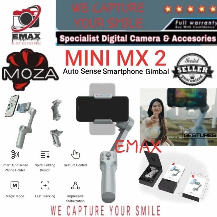 Moza Mini Mx2 3-Axis Auto Sense Smartphone Gimbal Stabilizer Mini Mx 2 New Stok