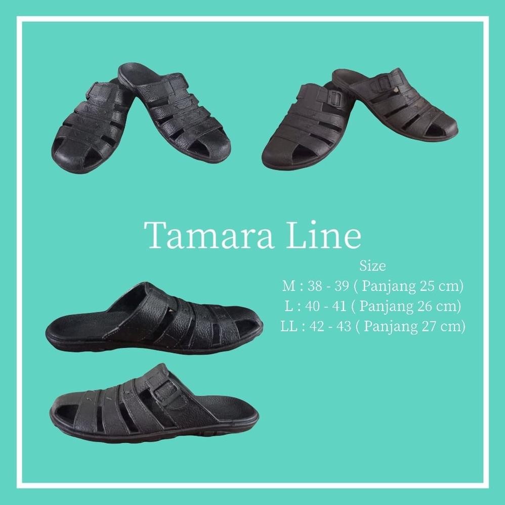 Ew64 Sandal Selop Karet Pria Dewasa Tamara Line 209 / Sepatu Sendal Slop karet Cowok dewasa / Sendal