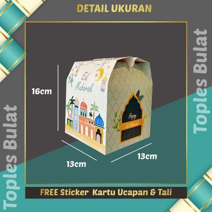 

10Pcs Gable Box Lebaran Tali Jinjing/ Box Hampers Kue Kering Idul Fitri Toples Bulat / Krem (Paket 10Pcs) Terlaris! Produk Ini Banyak Dicari