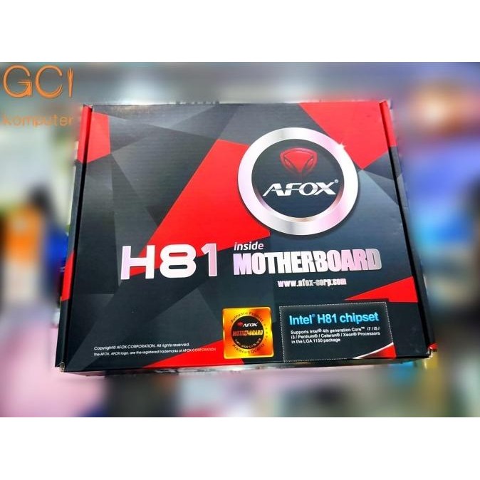 [Goodbest] Motherboard Afox H81 LGA 1150 DDR3 Intel Gen 4