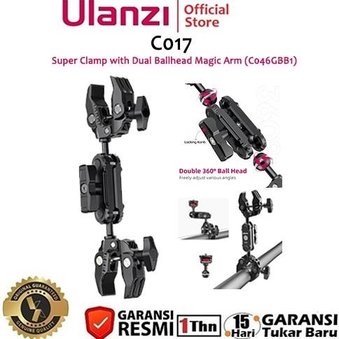Ulanzi C017 Super Clamp With Dual Ballhead Magic Arm (C046Gbb1) New Stok