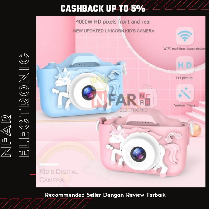 Kids Camera Digital Model Unicorn Lucu Mini Kamera Digital Anak Cute