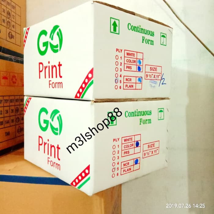 

Kertas komputer rangkap 5 /continuous form 5 ply merk Go Print