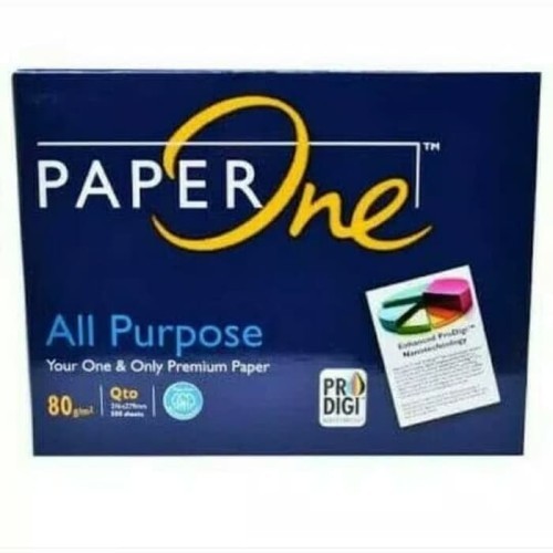 

KERTAS HVS PAPER ONE QTO 80 gr PER DUS