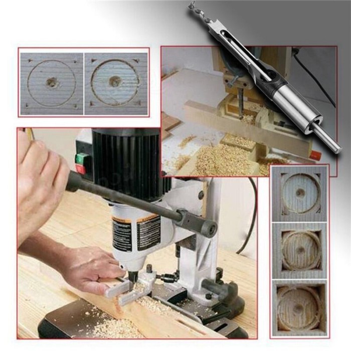 4Pcs Mata Bor Bobok Kayu Pahat Mesin Square Drill Bit Mortise Tenon