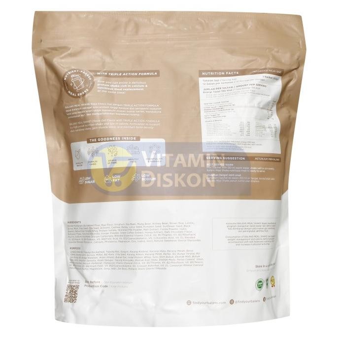 

Balans Meal Shake Choco Oat 1 Pouch @12 Pcs Food Granola Oatmeal Sereal