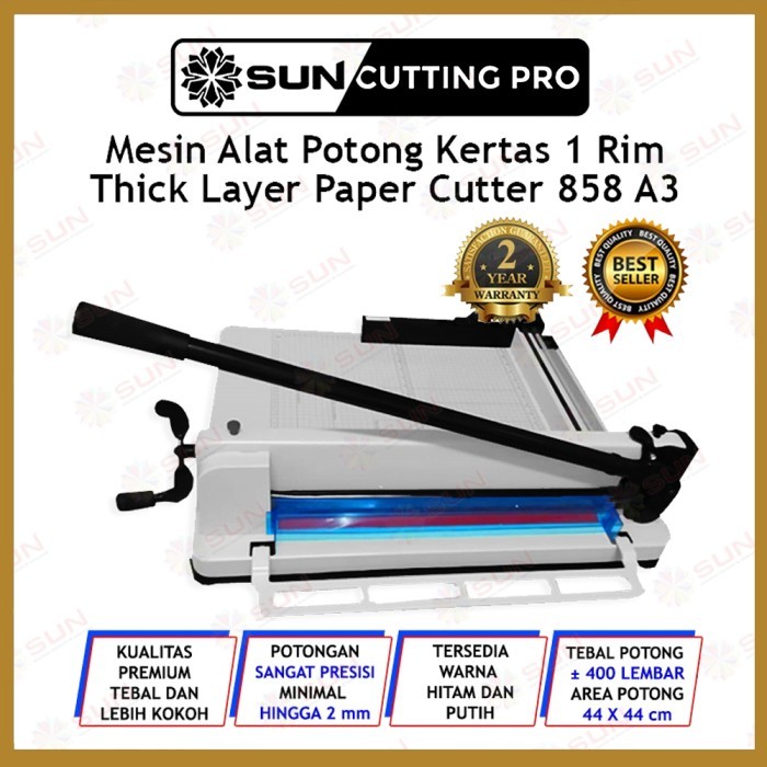 

Mesin Thick Layer Paper Cutter A3 858 - Alat Pemotong Kertas 1 rim