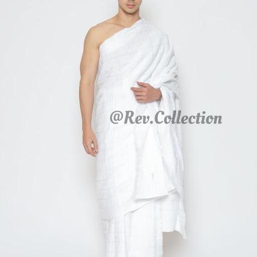 Kain Ihram Set Baju Ihram Atasan dan Bawahan Ardha Exclusive Perlengkapan Haji dan Umroh Pria Motif 