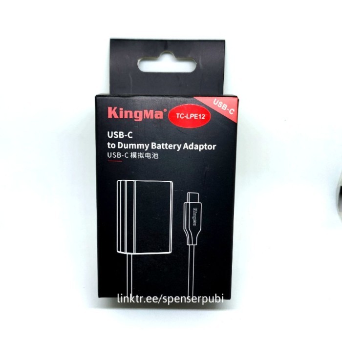 Adapter Dc Coupler Baterai Dummy Canon Lp-E12 Eos M10 M50 M200 M100