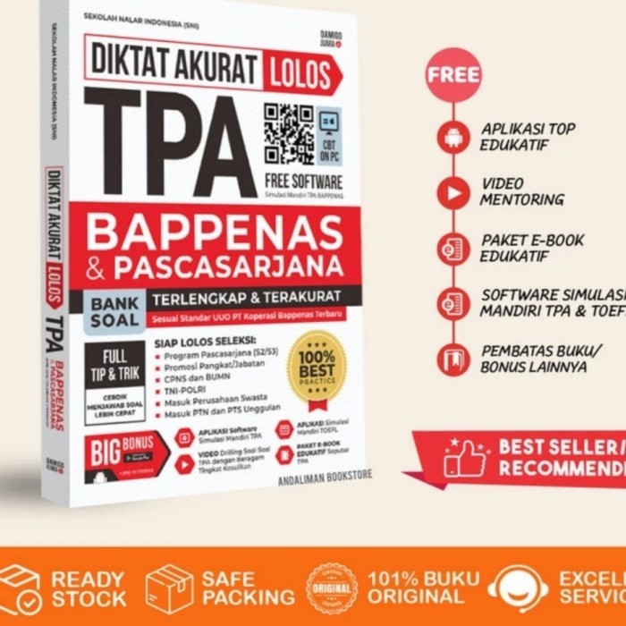 

BERGARANSI BUKU TPA BAPPENAS LOLOS TPA PASCASARJANA PROMOSI JABATAN CPNS TNI