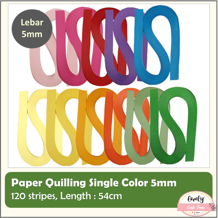 

120pcs 5mm Kertas Paper Quilling paper single color 53cm