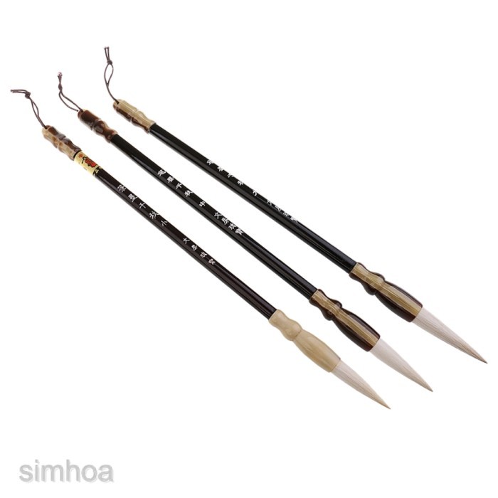 

3PCS KUAS SUMI KALIGRAFI TRADISIONAL JEPANG