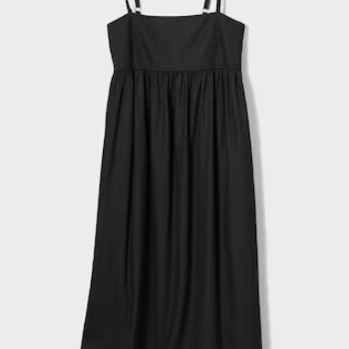 Uniqlo Linen Blend Gathered Camisole Dress