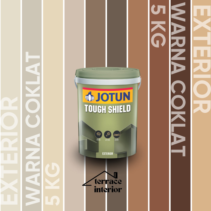 Cat Tembok Tough Shield Jotun warna Coklat 5 Kg