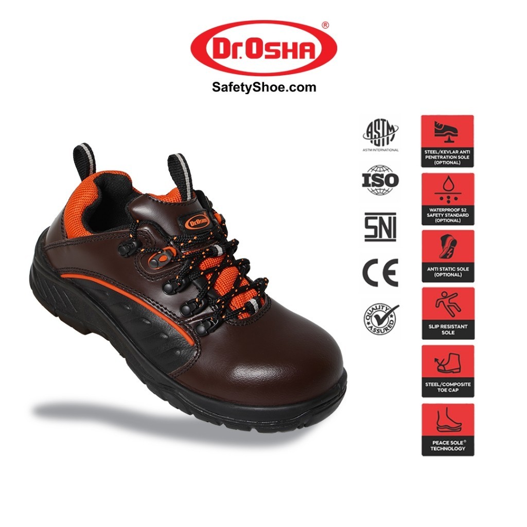 Dr OSHA Paradise 3171 S1 Composite Safety Shoes - Brown