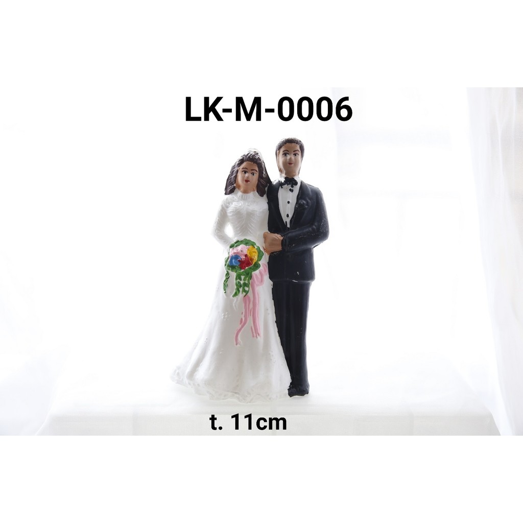 LK-M-0006 Topper cake hiasan kue tart lokal pengantin wedding (MAINAN LOKAL)