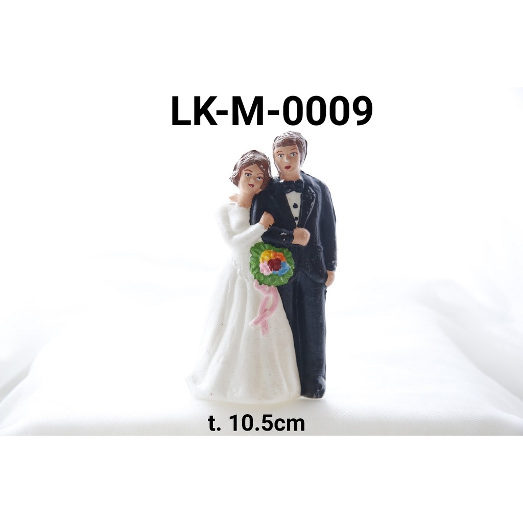 LK-M-0009 Topper cake hiasan kue tart lokal pengantin wedding (MAINAN LOKAL)