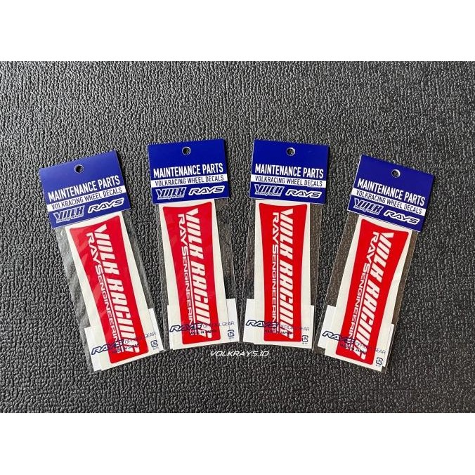 Masih Ada Rays Volk Racing Te37 Sl Repair Sticker Red Original Japan (4 Set)